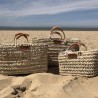 Large basket in dwarf palm & shell